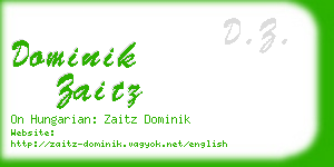 dominik zaitz business card